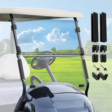 Golf Cart Windshield Club Car Windshield with All Windshield Clips Fold down Win