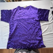 Vintage Victorias Secret Womens Satin Sleep Shirt Medium Gold Label
