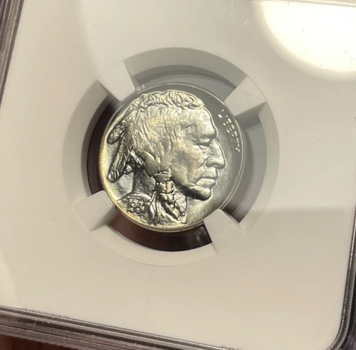 Buffalo Nickel:  1937  NGC MS 66  Blazing  Rim toning  Undergraded  (see video!)