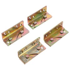 4 Pairs Bed Rail Brackets Hardware Frame Mounting Part Hardwares