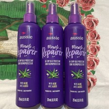 3 Aussie Miracle Repairer Hi-Temp Heat Protectant With Aloe 8.5oz ea. Retired