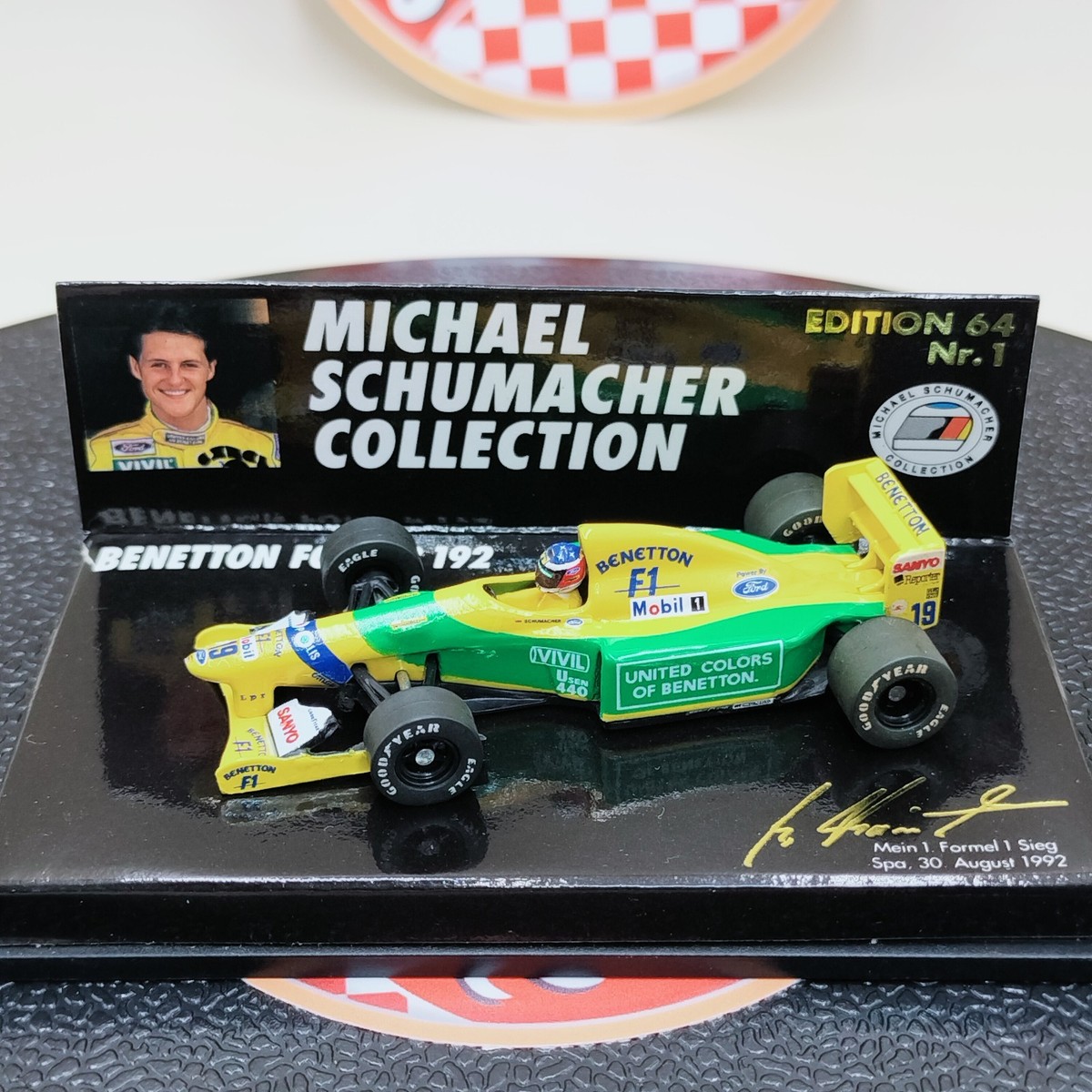 ミニカー MINICHAMPS BENETTON B192 M.SCHUMACHER MINICHAMPS 1/64 Michael Schumacher Benetton B192 F1 August 1992