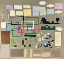 Lot of Miscellaneous Creative Memories Frames, Squares, Die Cuts, Etc In Case 