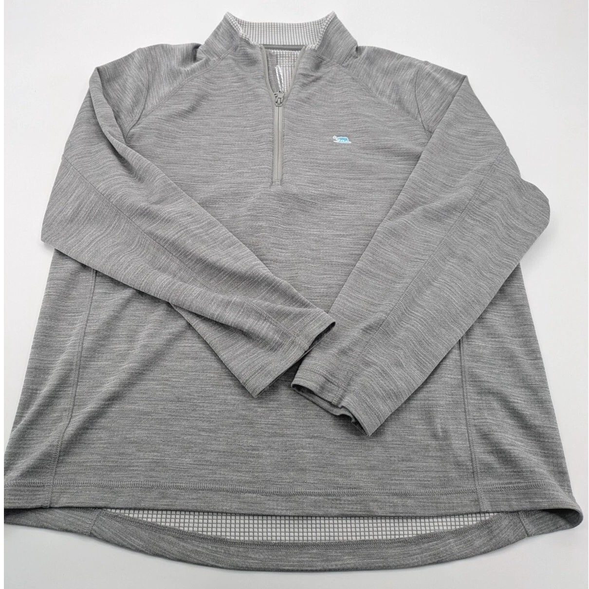 Vineyard Vines Mens L Sankaty Performance 1/2 Zip Pullover Gray California Flag