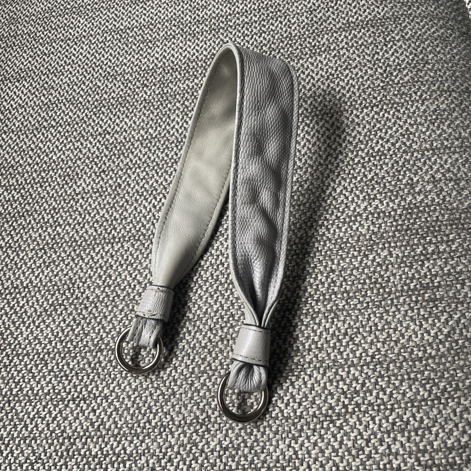 COACH Replacement Gray Embossed Leather Silver To… - image 3