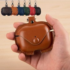 Business Hybrid Leather Protective Case Cover w/ Keychain For Airpods Pro 3/2/1