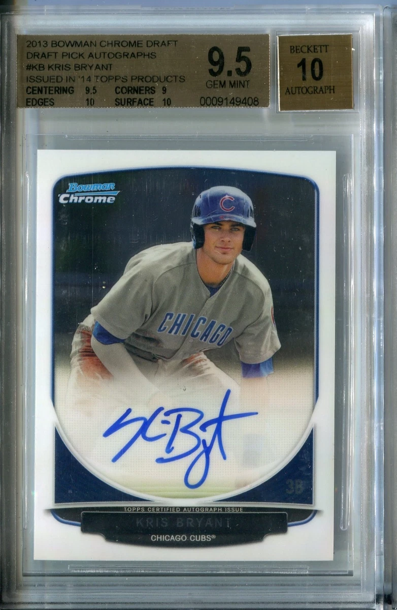 Kris Bryant Autographed Baseball Sports Trading Cards