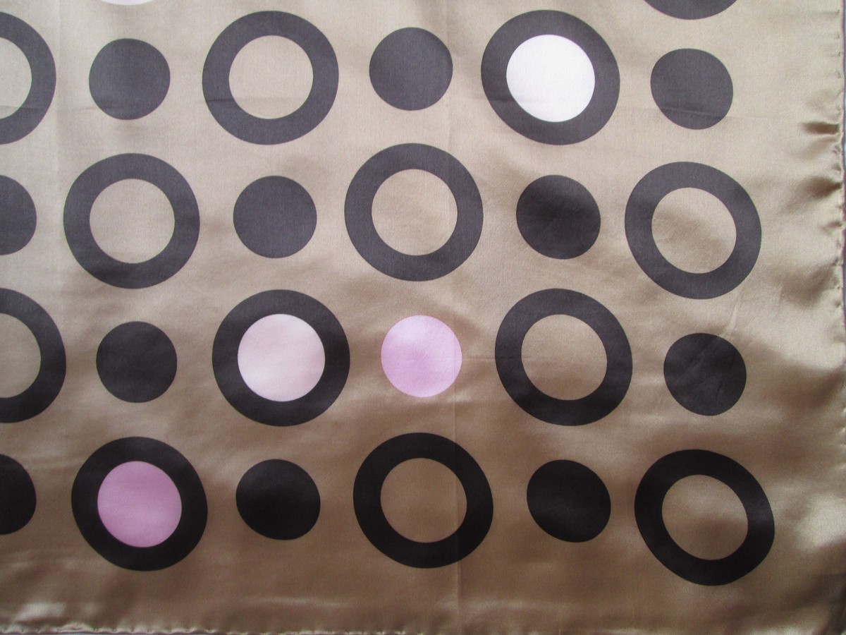 Foulard En Soie RENARD Vintage - Dimensions 84x87 Cm, Noir Et Blanc, Occasion TBEG