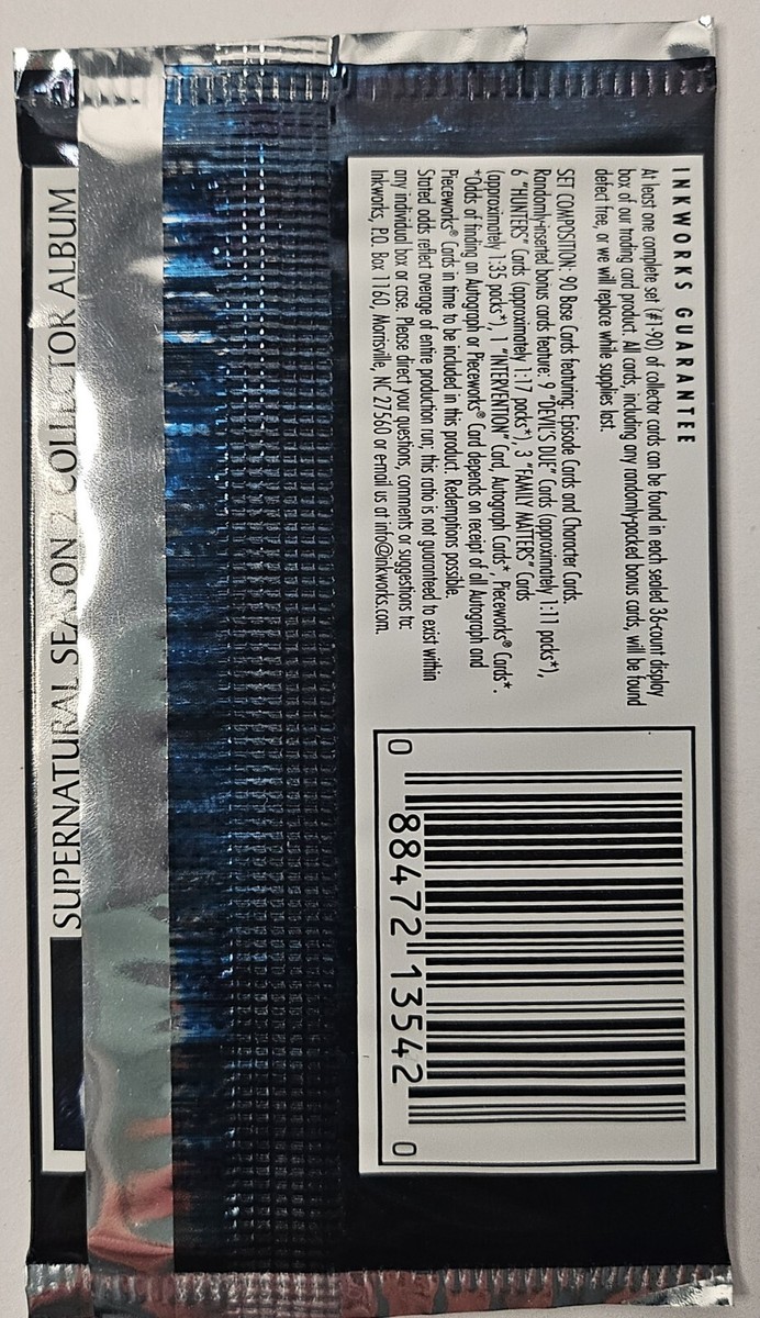 Supernatural Season 2 Inkworks Trading Cards 1 Factory Pack