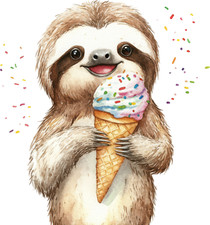 Wall decal sticker sloth wall sticker 18 x 18 cm large