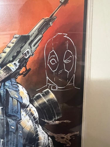 CABLE / DEADPOOL - 11x17 REMARCADO Jason Metcalf IMPRESIÓN ARTÍSTICA FIRMADA + TOPLOADER - Imagen 2 de 2