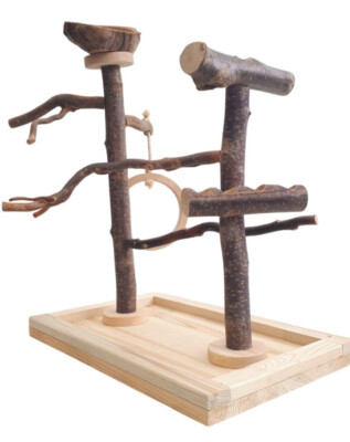 Tischfreisitz für Wellensittiche Sittiche - Vogelspielplatz  Kletterbaum 60cm