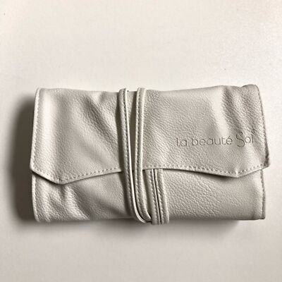 La Beaute Soi Makeup Brush Roll Set Cream Ivory Gold