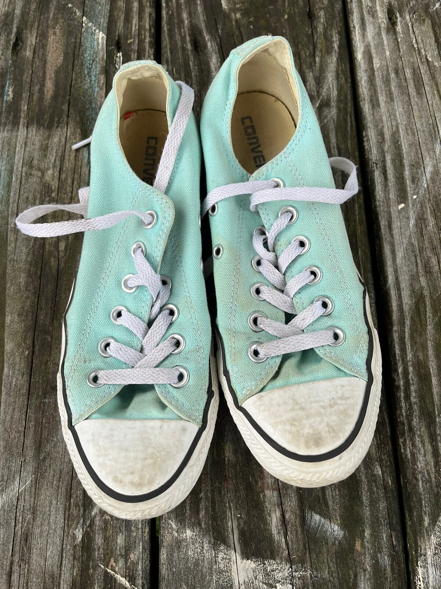Light aqua cheap converse
