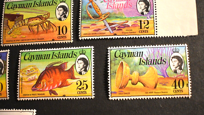 1974 Cayman Islands Stamps - SW#329-341/348 - QE2 + Local Issues