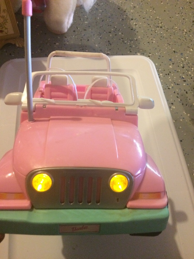 Barbie Vintage Barbie Jeep Wrangler Chrysler Pink Beach 1998 Mattel headLights eBay