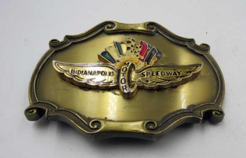 VINTAGE INDIANAPOLIS MOTOR SPEEDWAY  BRASS BELT BUCKLE - Picture 1 of 2