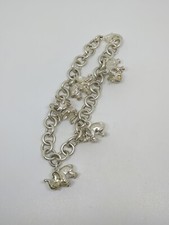 Sterling Silver 925 Elephant Bracelet 8"
