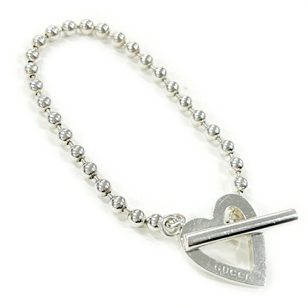 Bracelet chaîne boule à bascule cœur en argent GUCCI argent 925 319123 bijoux pour femmes