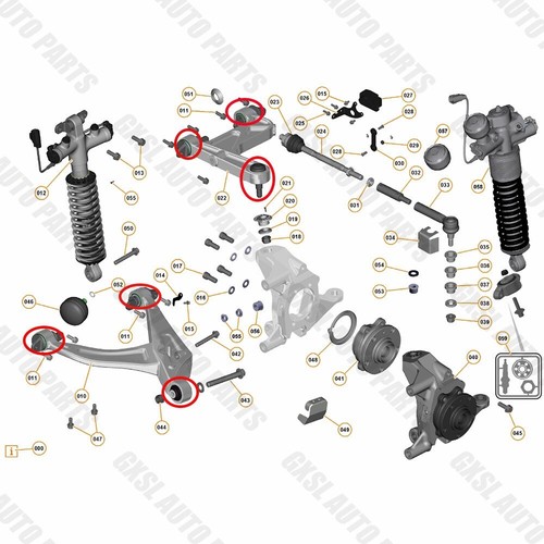 Rear Upper Lower Control Arm Bushings Ball joint Kit For McLaren 12C 625C 650S - Picture 3 of 3