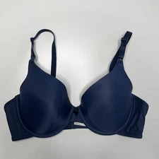 Maidenform T-Shirt Bra 36D Satin Blue Padded Cups 7900 Adjustable Straps