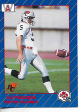 1991 All World Canadian Football CFL Lui Passaglia Card #12