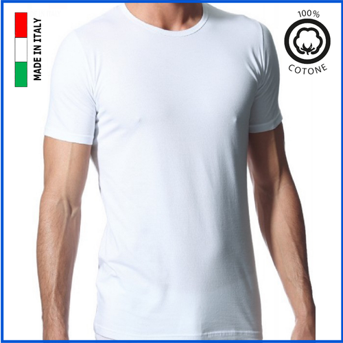 NAVIGARE UNDERWEAR CONFEZIONE DA N 2 CANOTTIERE UOMO Girocollo Bordo Alto Mezza Manica Cotone Jersey Pettinato Colore Bianco 100 Cotone 103229166 - Foto 5