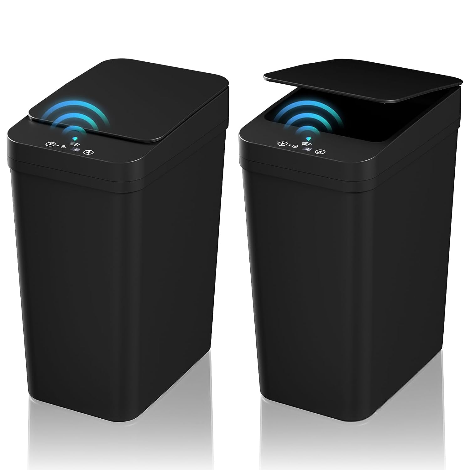 Automatic Touchless Motion Sensor Trash Can with Lid 2-Pack 2.2 Gal-image