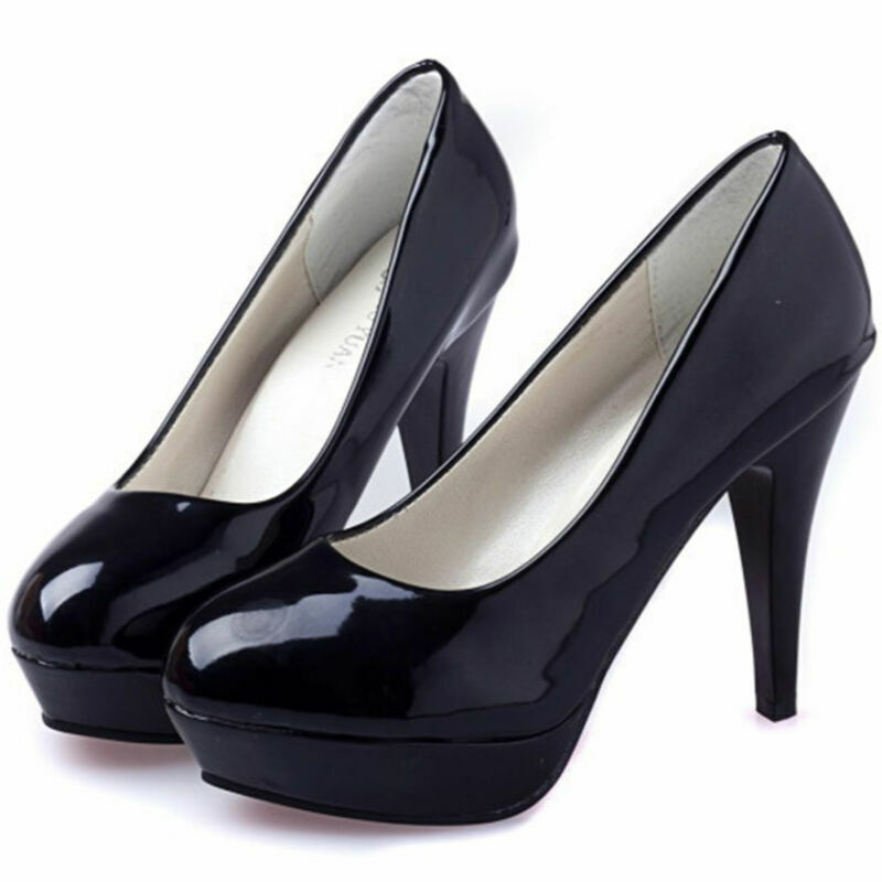 Womens Stilettos High Heels Pointed Toe Court Shoes Ladies Pumps Party ...