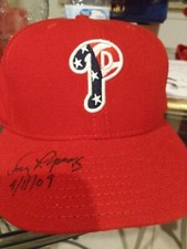 Davey Lopes Signed Licensed 9/11 Hat PHILADELPHIA PHILLIES