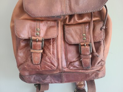 canada used fossil preston leather backpack purse Women's Parker Convertible Handbag FOSSIL FAYNA BROWN SUEDE DRAWSTRING