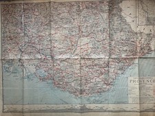 CARTE PROVENCE ANCIENNE 90 X 64CM