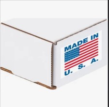 MADE IN USA Stickers Flag Pre-Printed Labels, 2" x 3" 1 Roll of 500 Sealed NIP