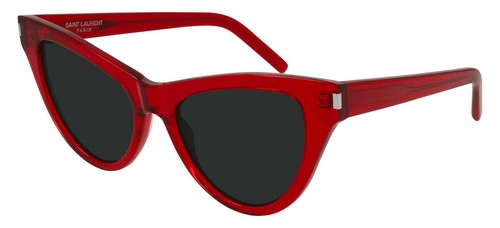 SAINT LAURENT SL 425 005 OCCHIALI DA SOLE DONNA CAT EYE ROSSI LENTE GRIGIA  | eBay