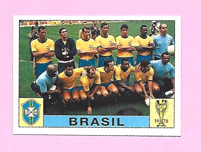 1990 Pele Mexico 70 World Cup Story #36 Brasil Team rare South