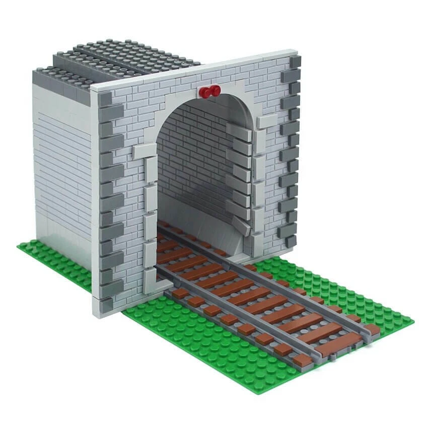 City Train Track Tunnel Exit Entrance for Lego Kit Building Blocks Brick Set MOC - Image 4 of 4