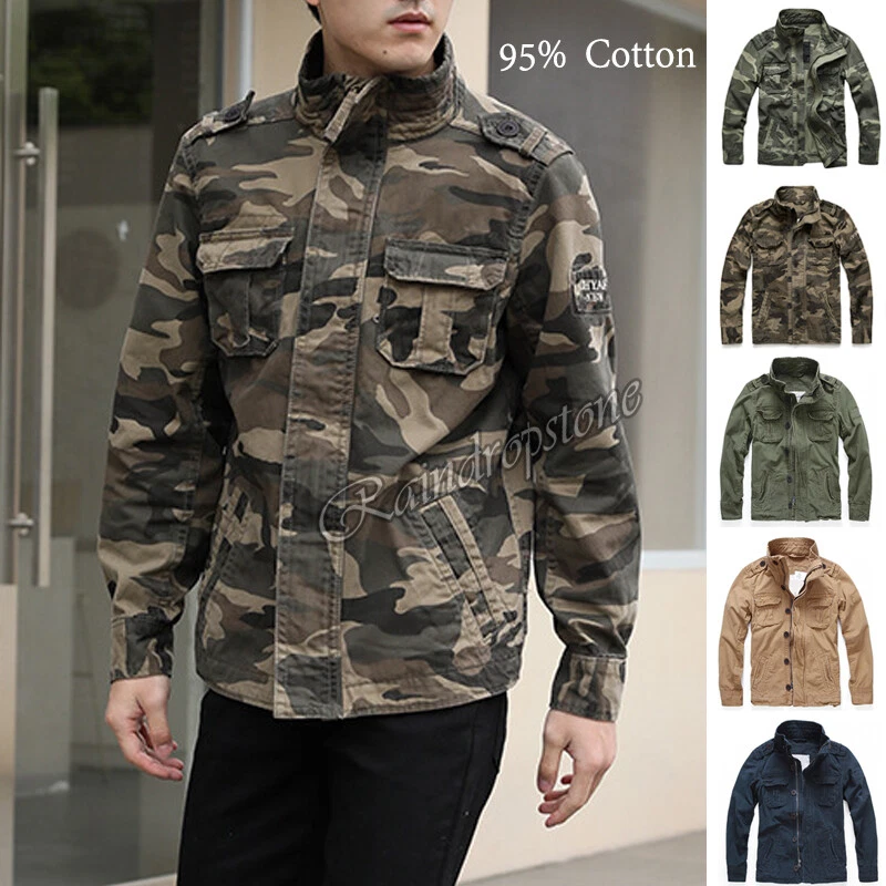 Army color jacket mens cheap