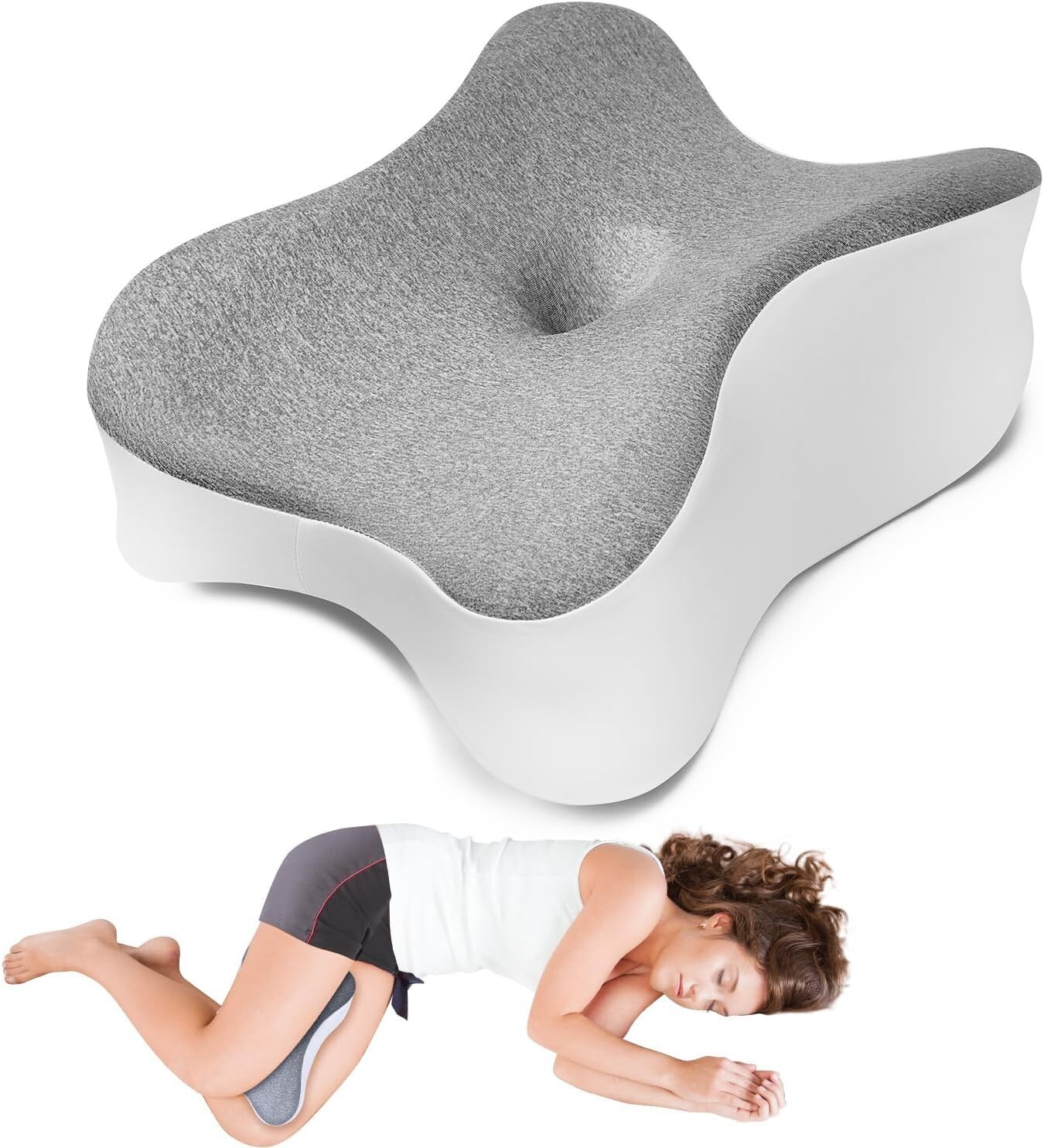 Almohada viscoelástica para rodillas y piernas con soporte cómodo