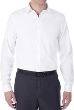Calvin Klein Men's Dress Shirt Slim Fit 16" Neck 32"-33" Sleeve, White 