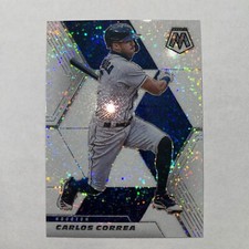 Carlos Correa 2021 Panini Mosaic White Sparkle Prizm  SP - HOUSTON ASTROS