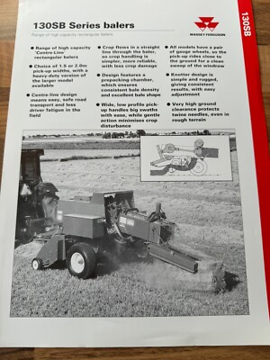 Original Massey Ferguson 130SB Serie Datenblatt - 1995
