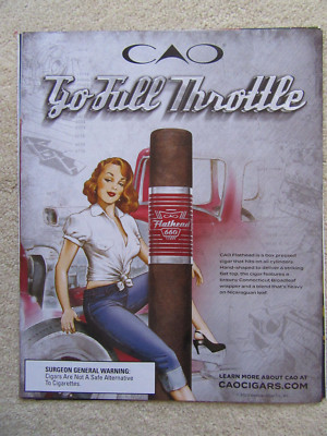 2020 Ad, CAO Cigars, Flathead, Go Full Throttle