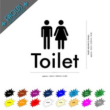 WALL / DOOR BATHROOM STICKER decorative toilet art decal restroom WC pub font B 