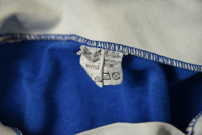 Maillot De Foot Vintage Erima – Années 70/80 – Taille M – Bleu – Hommage Allemagne Ouest / Schalke