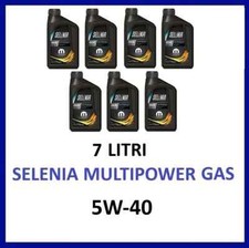 7 LITRI SELENIA MULTIPOWER GAS 5W-40 mopar ACEA C3 API SM (7 L) MIGLIOR PREZZO !