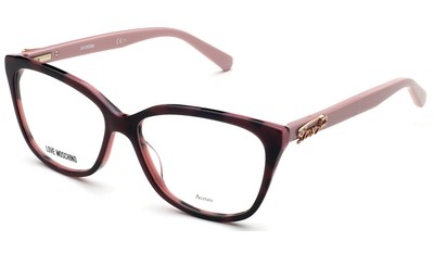 Occhiali Da Vista Love Moschino 513 9QB Bordeaux Tortoise/Rosa | eBay
