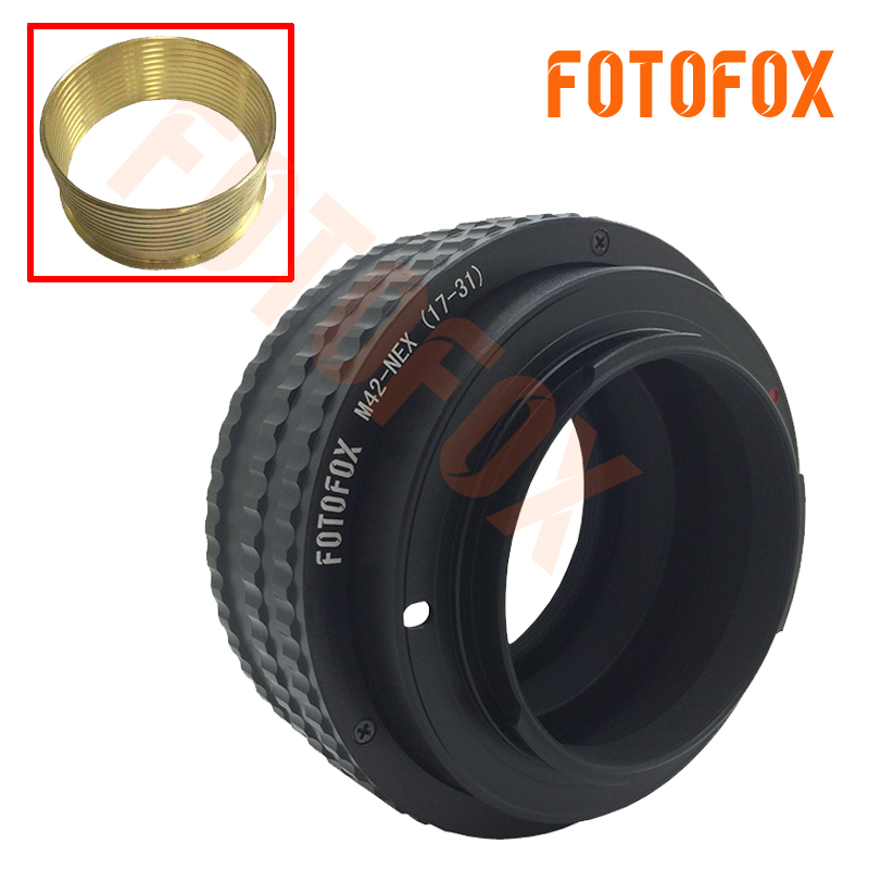 Brass M42-NEX 17-31mm Macro Helicoid Adapter for M42 Lens to Sony