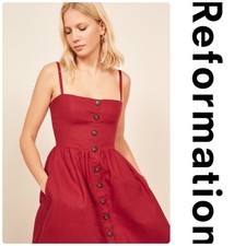 reformation tori linen sundress