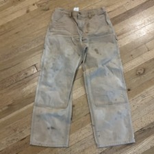 Carhartt B01 Brown Canvas Double Knee Carpenter Pants 34x30 Y2K Distressed