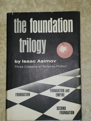 (CB3) The Foundation Trilogy by Isaac Asimov 1951 HCDJ Book Club Edition Misprin